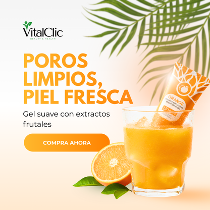 Exfoliante Orange - Aclarante y Limpiador Facial, Elimina Manchas e Hidrata tu Piel  😱50% DE DESCUENTO😱