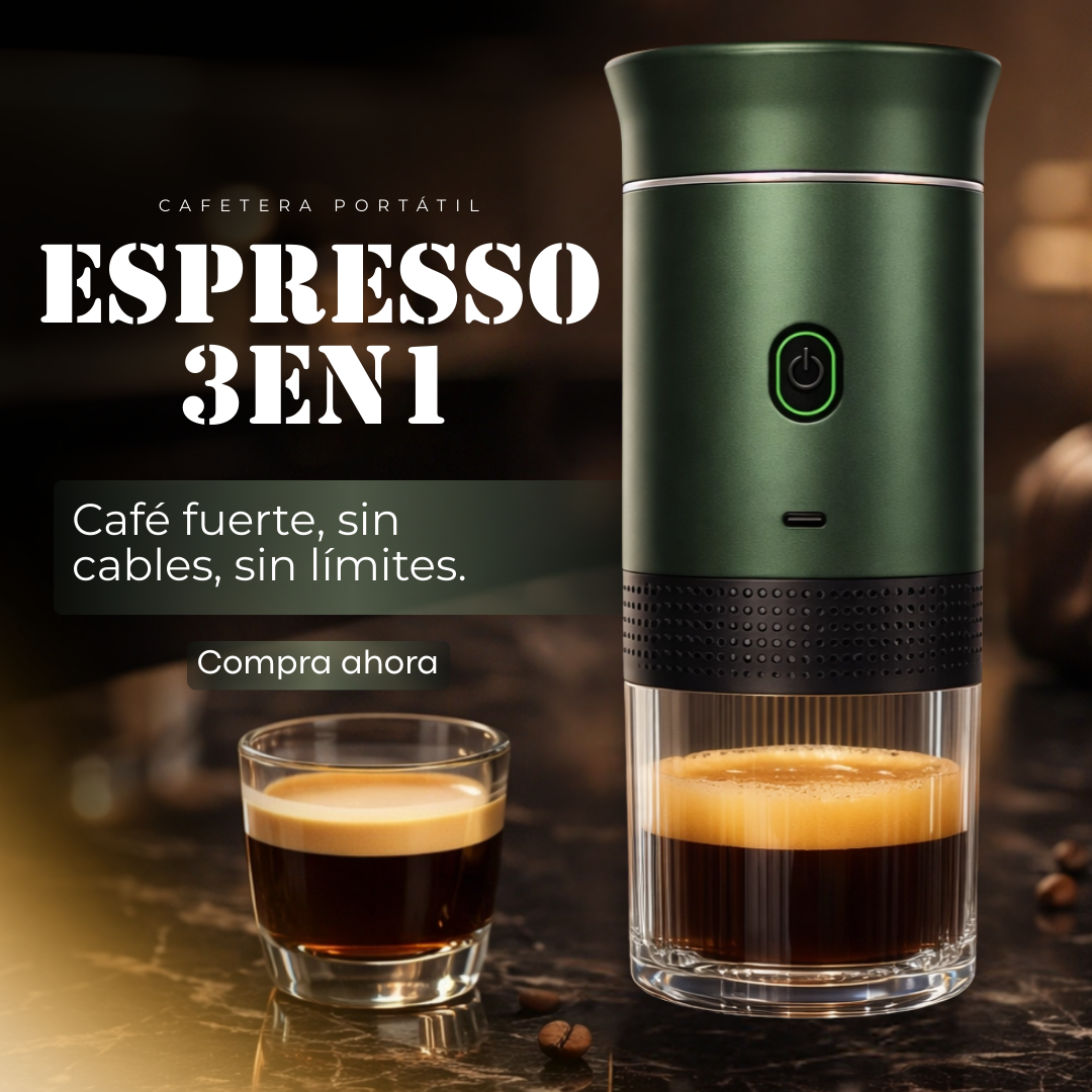 Cafetera Portátil Espresso 3 en 1 😍PRODUCTO EN TENDENCIA CON 50% DE DESCUENTO😍