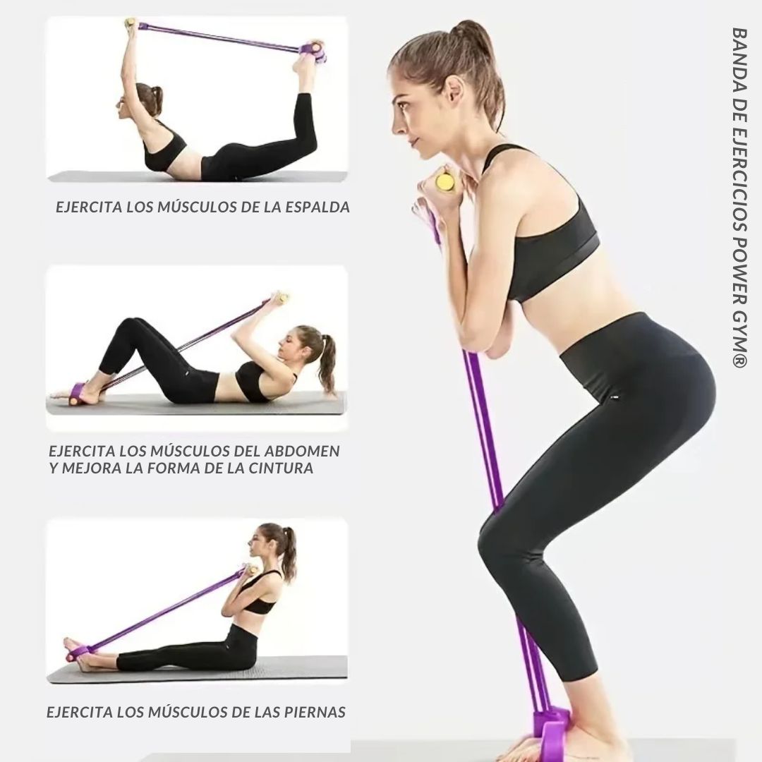 Power Gym® - Banda de Ejercicios con Pedal - 😱Lleva 2 y Paga 1😱