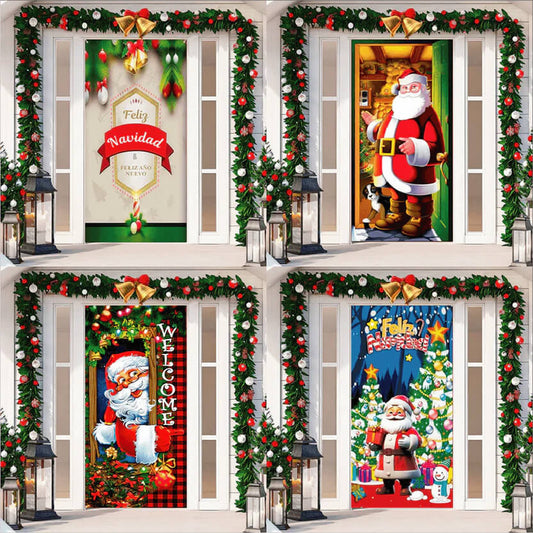 Fundas Navideñas para Puertas y Mesas🎄✨🎁 ¡Celebra la Navidad con Estilo! 😍OFERTA 2X1😍
